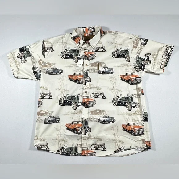 Men’s North River Outfitters Vintage Pickup Trucks And Tractors Shirt (Size XL) - Picture 1 of 8